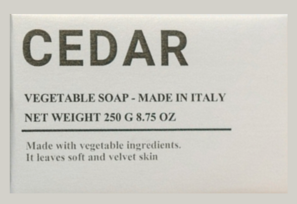 Cedar natural Alchimia Vegetable Soap made in Italy